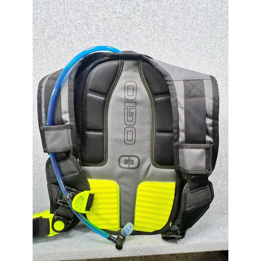 OGIO Hydration Backpack Black Neon Yellow 2.0L Reservoir Moto Hiking Bag